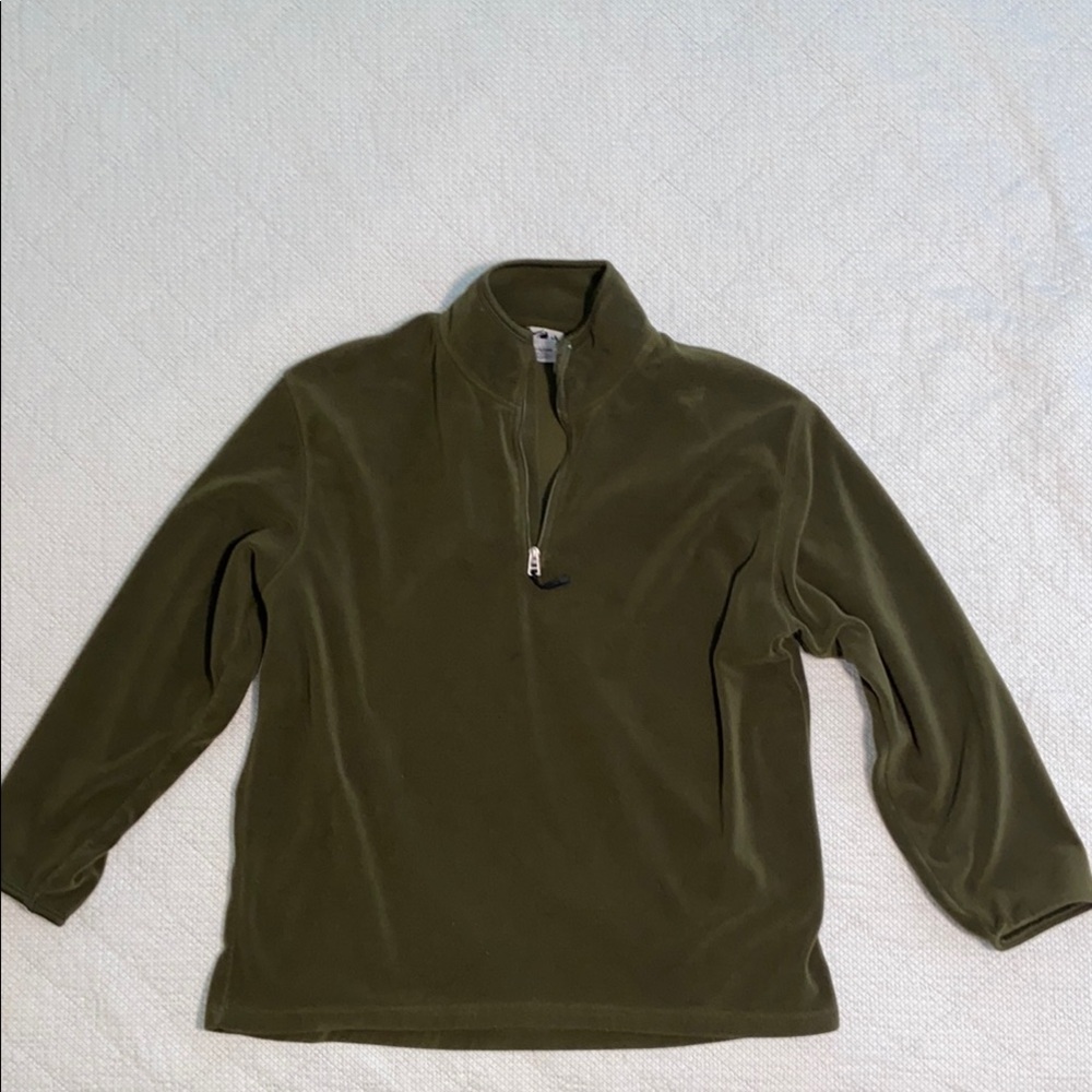 Men's Olive Green polar edge Half-Zip Sweater size xl